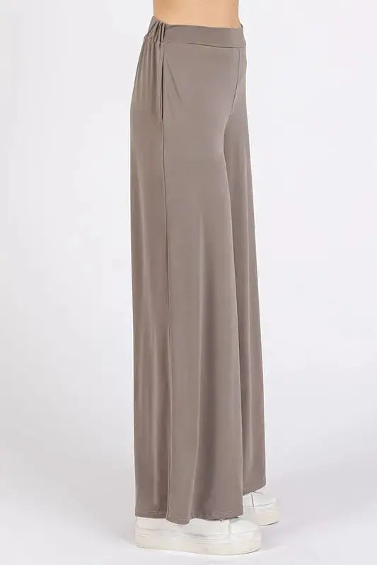 Mittoshop Yoga Air Stretch Elastic Waist Wide Leg Pants - Love Salve